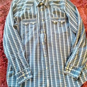 Lucky Brand Western Wear Dungarees XL shirt